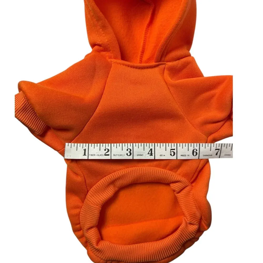Orange Dog Hoodie Sweatshirt Size Medium Fleece Pet Hoodie Small NEW